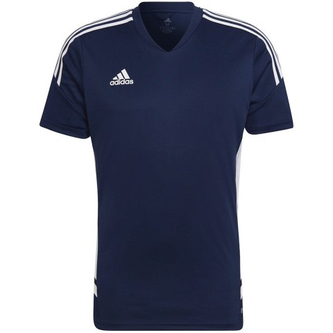 Koszulka męska adidas Condivo 22 Jersey V-neck granatowo-biała HA6291 S