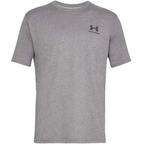 Koszulka męska z krótkim rękawem Under Armour Sportstyle Left Chest SS szary melanż 1326799 036 L