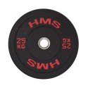 Talerz olimpijski Bumper 25 kg Czerwony HMS HTBR25