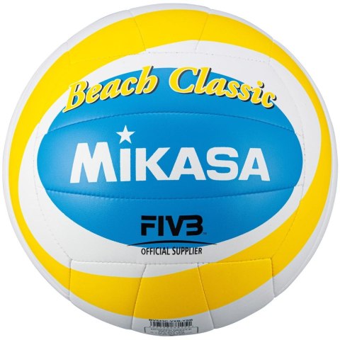 Piłka siatkowa plażowa Mikasa Beach Classic biało-żółto-niebieska BV543C-VXB-YSB 5