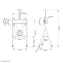 Neomounts NS-M1500WHITE uchwyt / stojak do monitorów 165,1 cm (65") Podłoga Biały