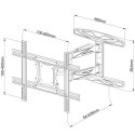 Techly ICA-PLB 171L uchwyt do telewizorów 165,1 cm (65") Czarny