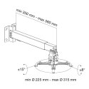 Techly ICA-PM 16 uchwyt do montażu projektora Ścienny/sufitowy Srebrny