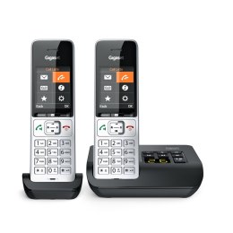 Gigaset COMFORT 500A duo Telefon analogowy/DECT Nazwa i identyfikacja dzwoniącego Czarny, Srebrny