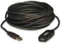 Kabel USB 2.0 przedłużacz aktywny USB-A na USB-A M/F 10m