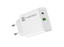 NATEC ŁADOWARKA SIECIOWA RIBERA USB-A + USB-C 20W POWER DELIVERY BIAŁA NUC-2061